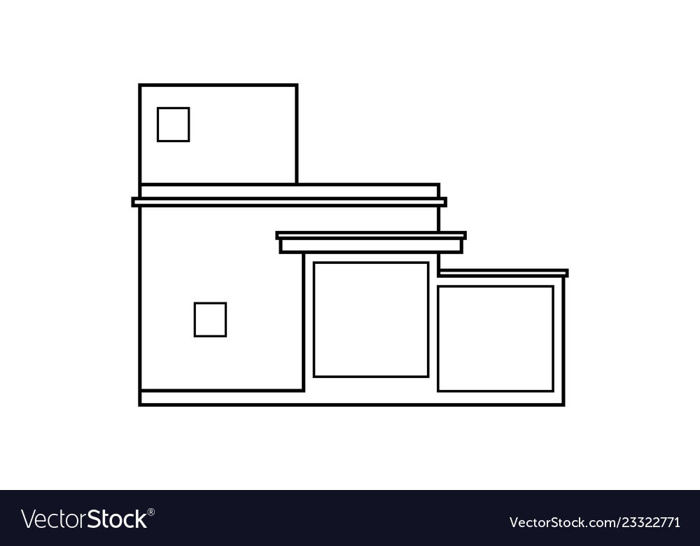 Modern House Drawing Outline imgBachue