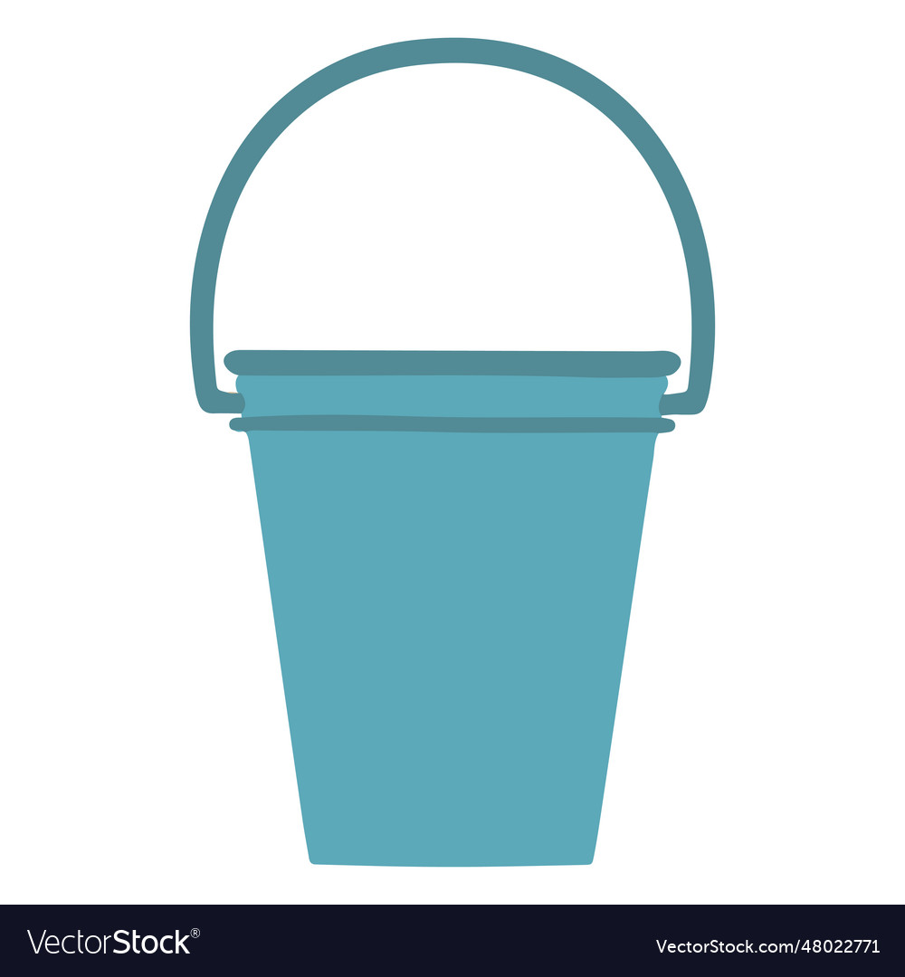 Cleaning water bucket flat Royalty Free Vector Image