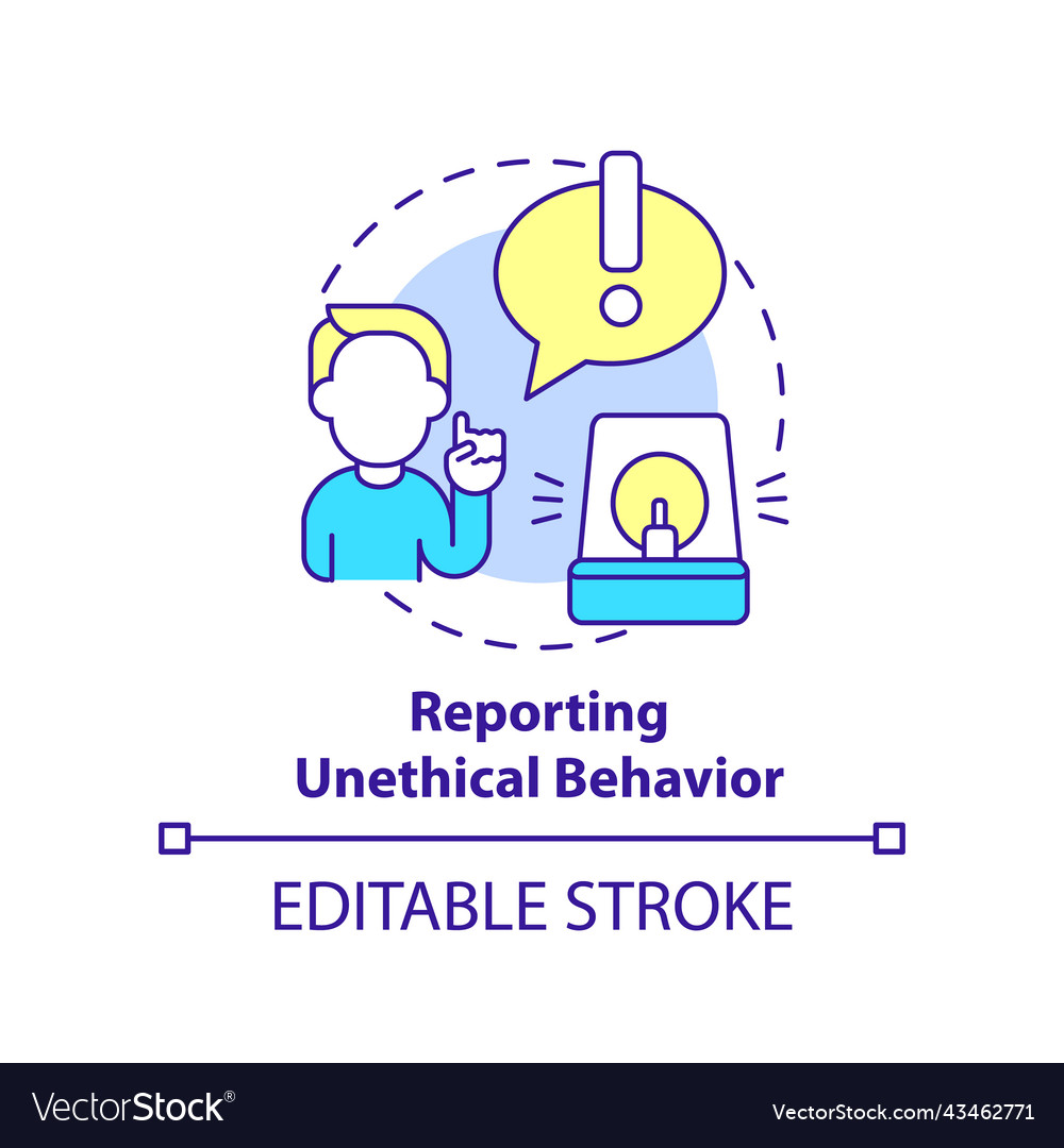 reporting-unethical-behavior-concept-icon-vector-image