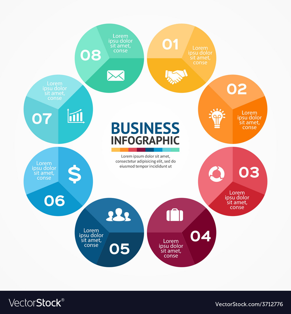 Circle infographic diagram graph presentation Vector Image