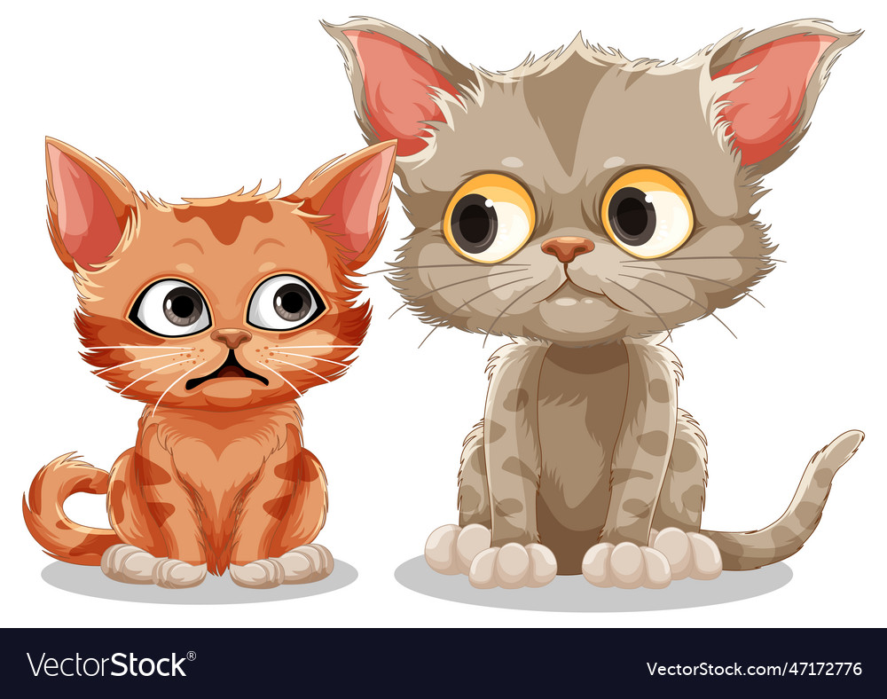 Cute cat cartoon character Royalty Free Vector Image