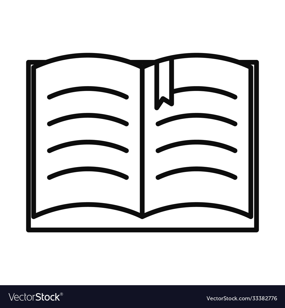 Open book icon line style Royalty Free Vector Image