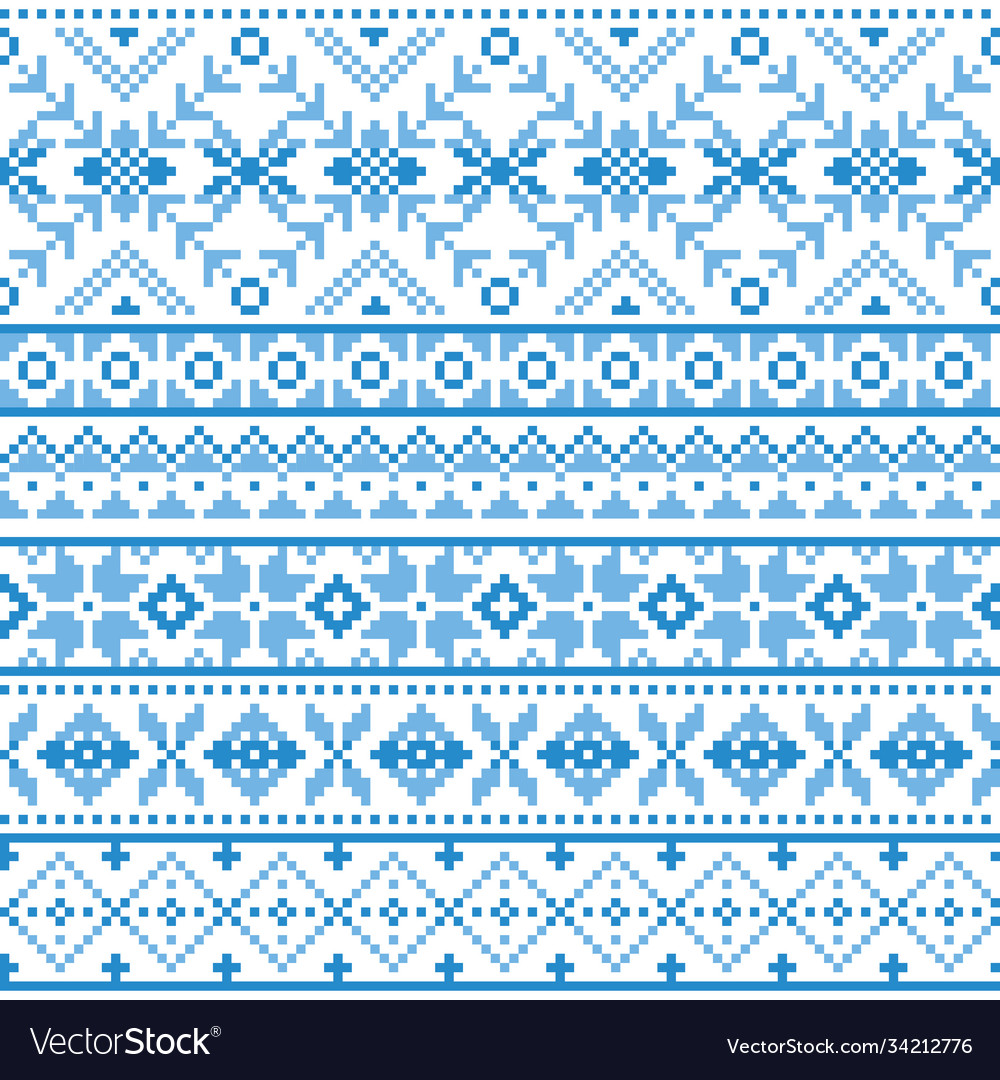 Scottish fair isle traditional pattern Royalty Free Vector