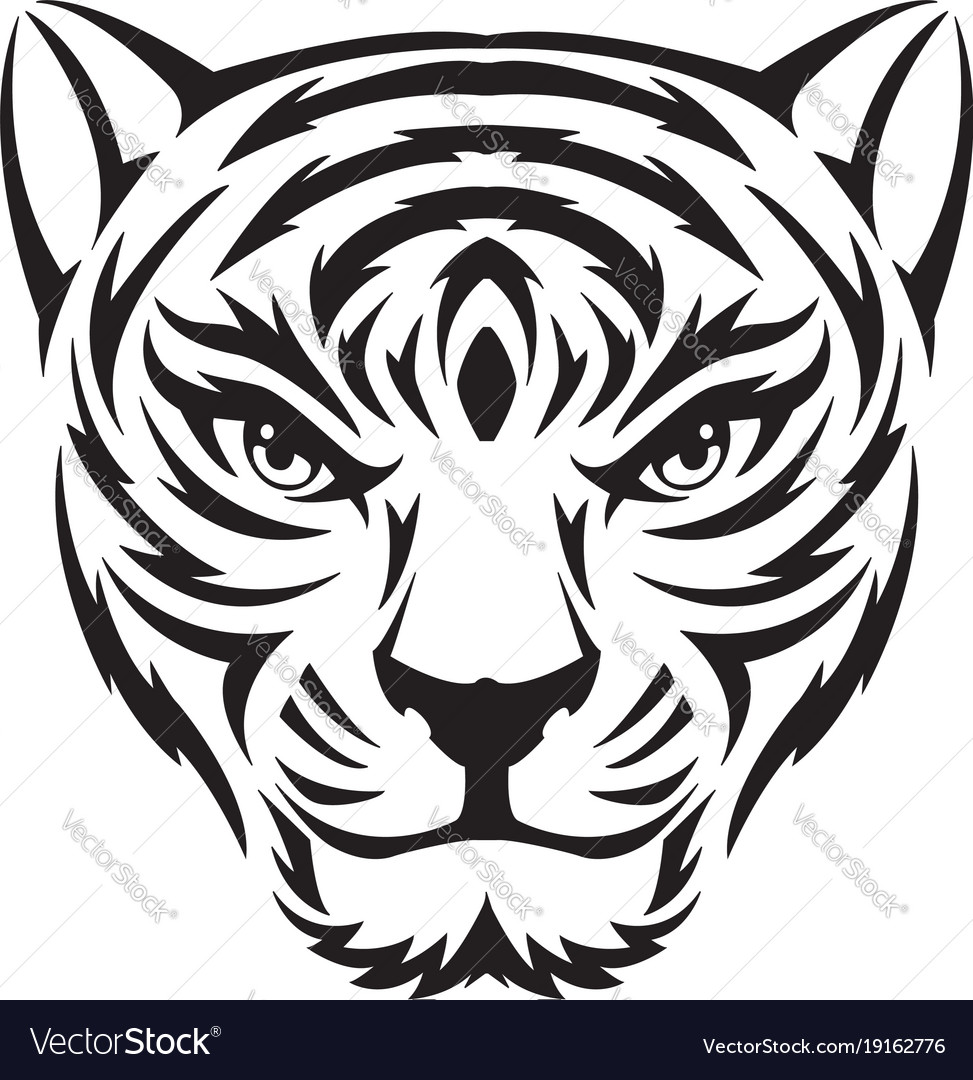 white tiger face tattoo