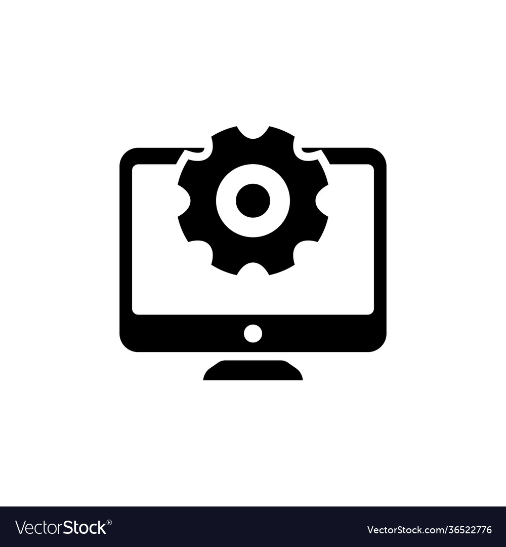 Web development icon in logotype Royalty Free Vector Image
