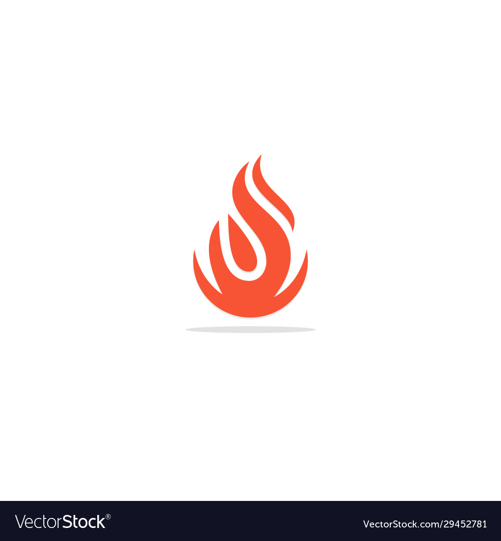 Fire flame burn logo Royalty Free Vector Image