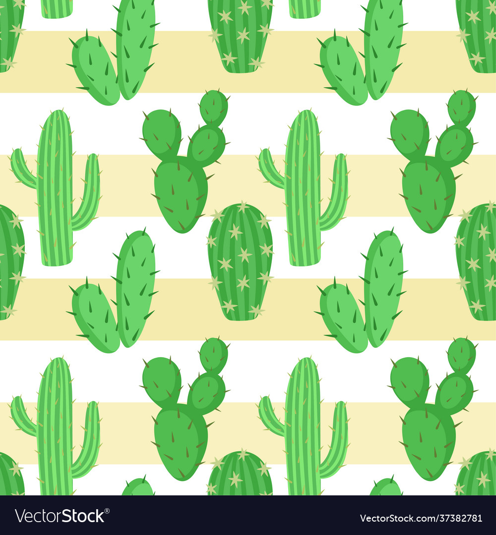 Free Vector, Pattern of several cactus