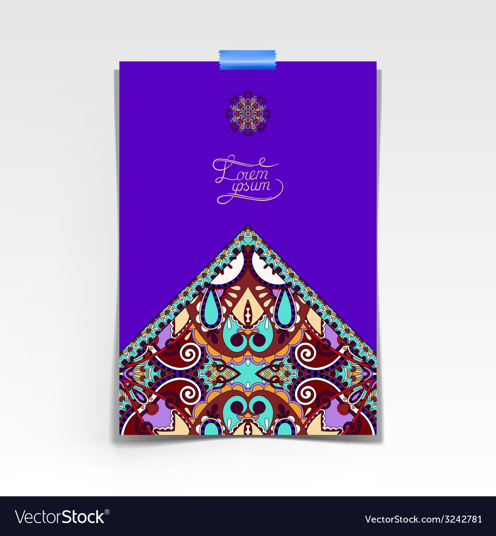 Violet Colour Decorative Sheet Of Paper Royalty Free Vector