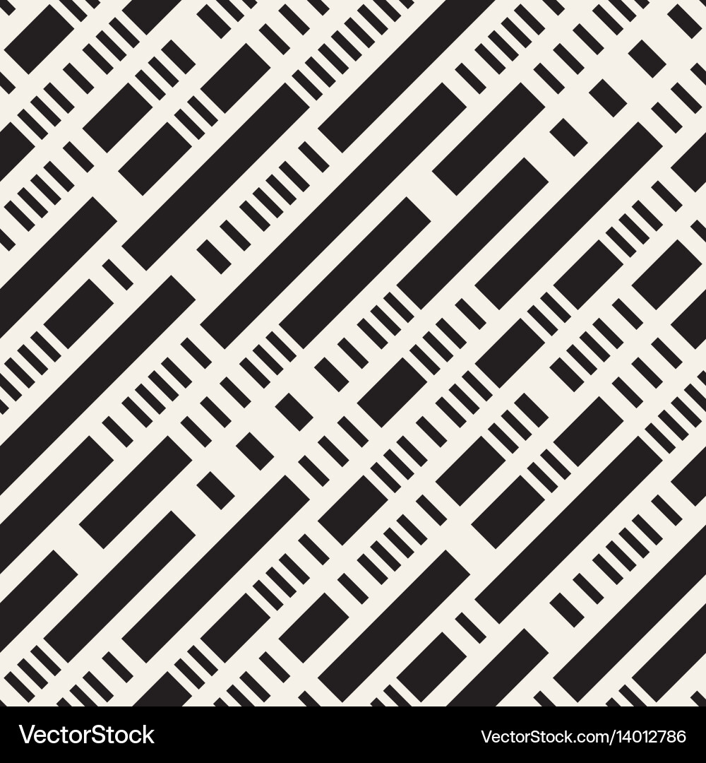 Black and white irregular dashed lines pattern Vector Image