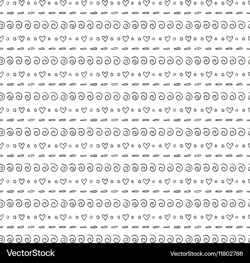Hand drawn seamless pattern Royalty Free Vector Image