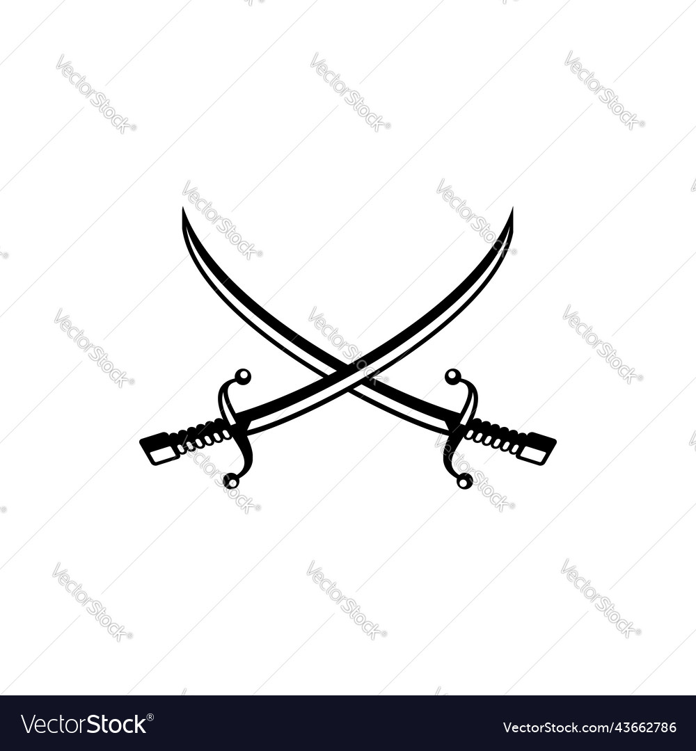 heraldic crossed swords 12304945 Vector Art at Vecteezy