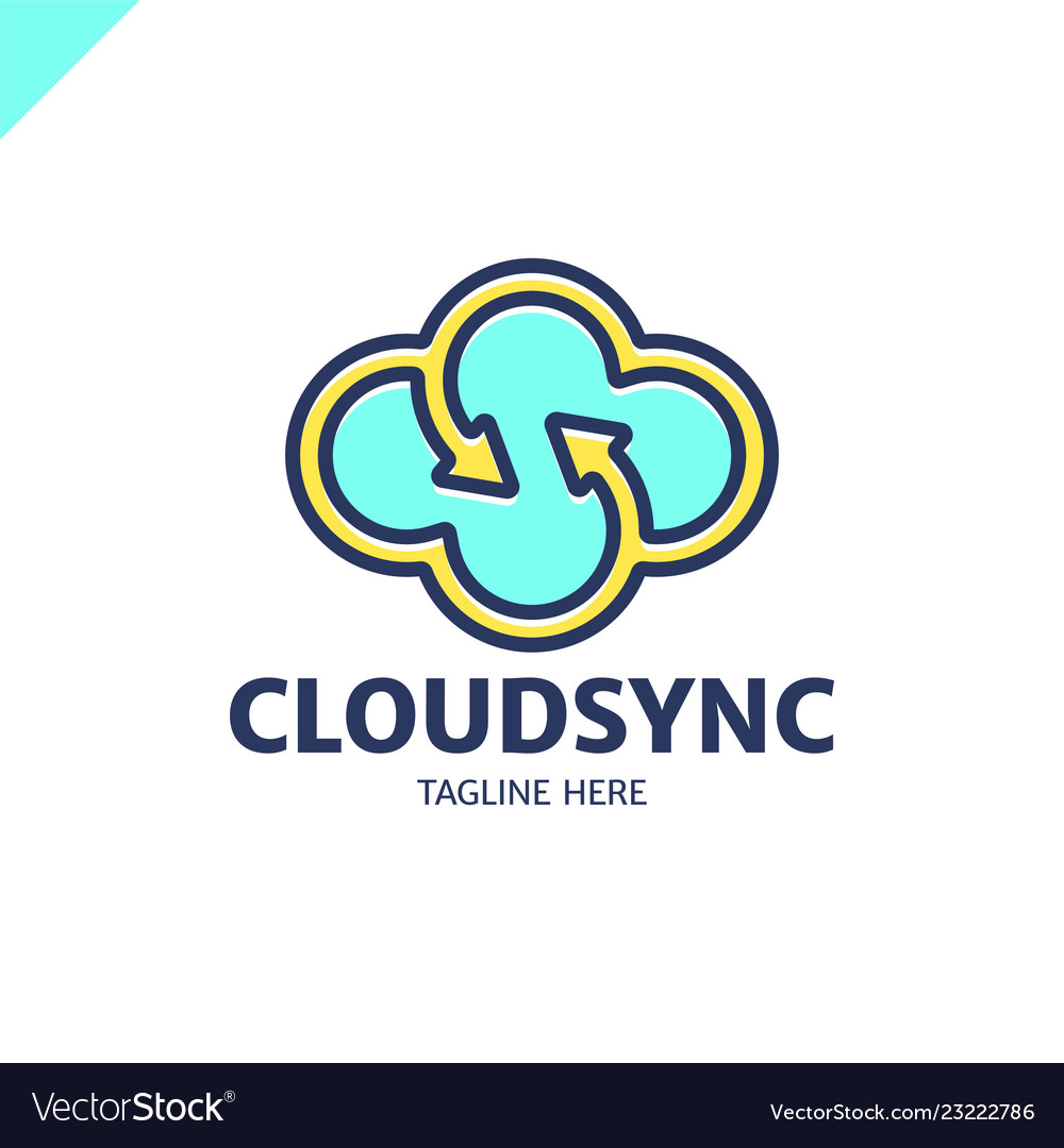 Infinity cloud logotype design letter s Royalty Free Vector