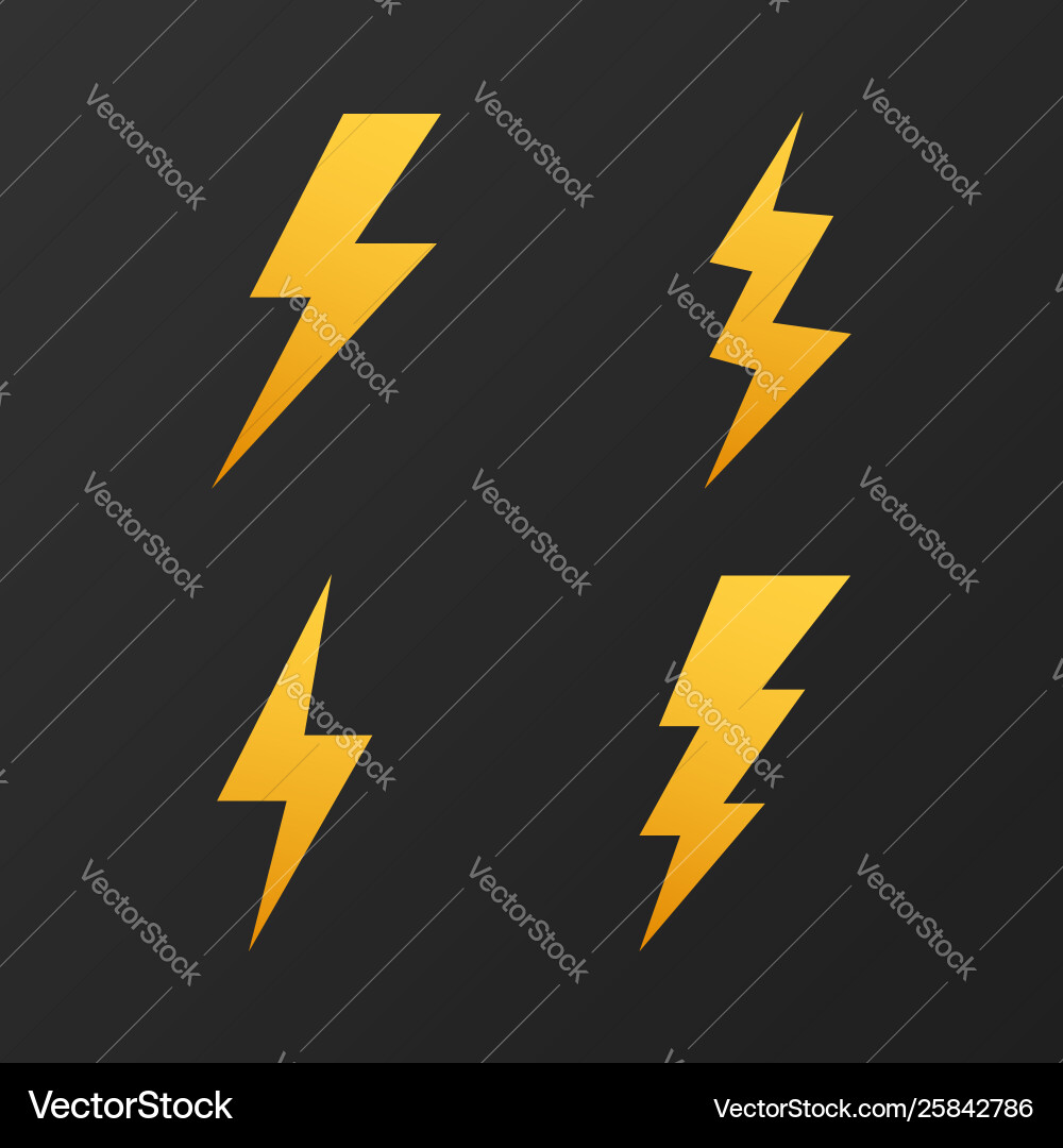 Lightning bolt thunder lighting strike Royalty Free Vector