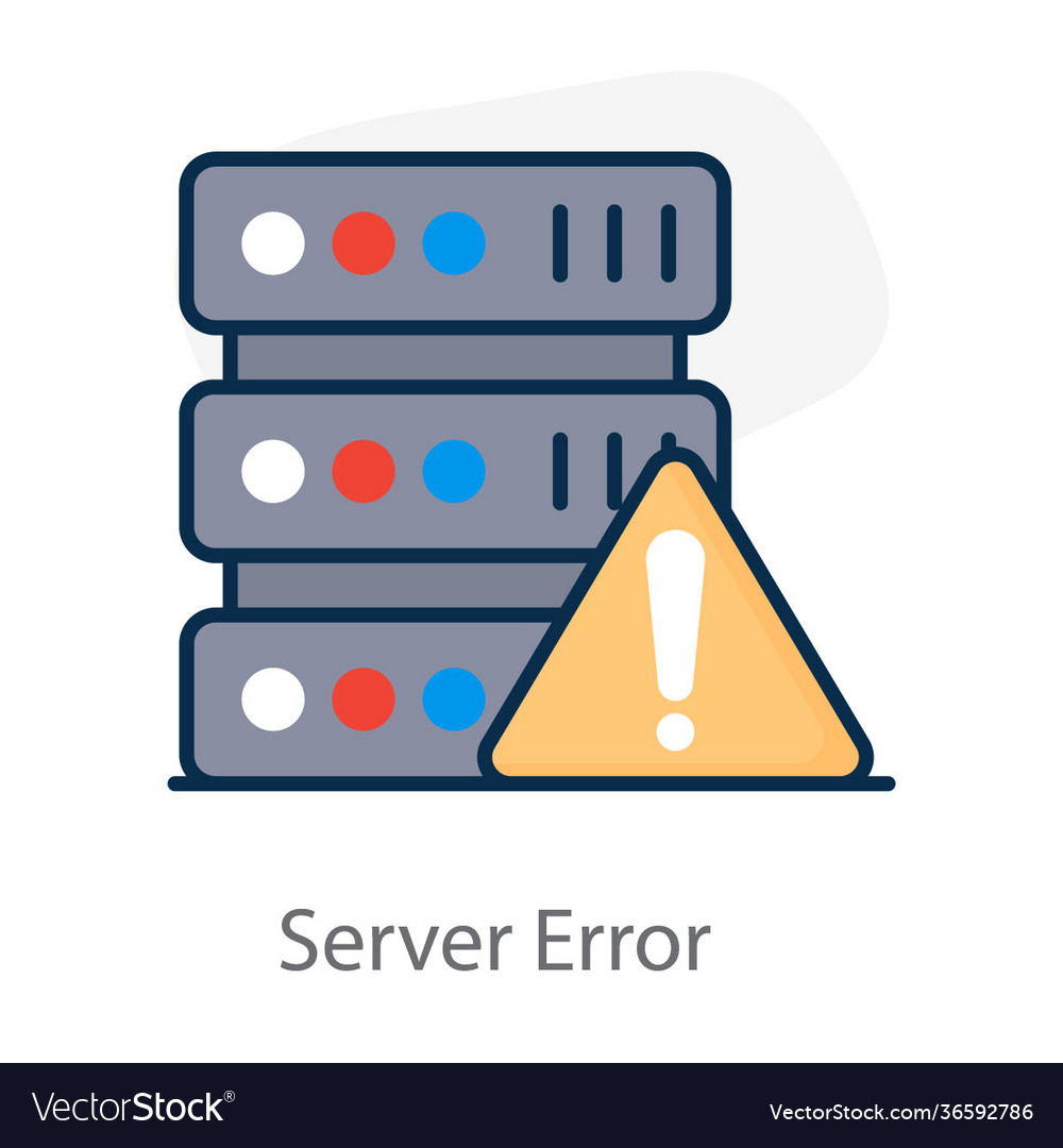 Server error Royalty Free Vector Image - VectorStock