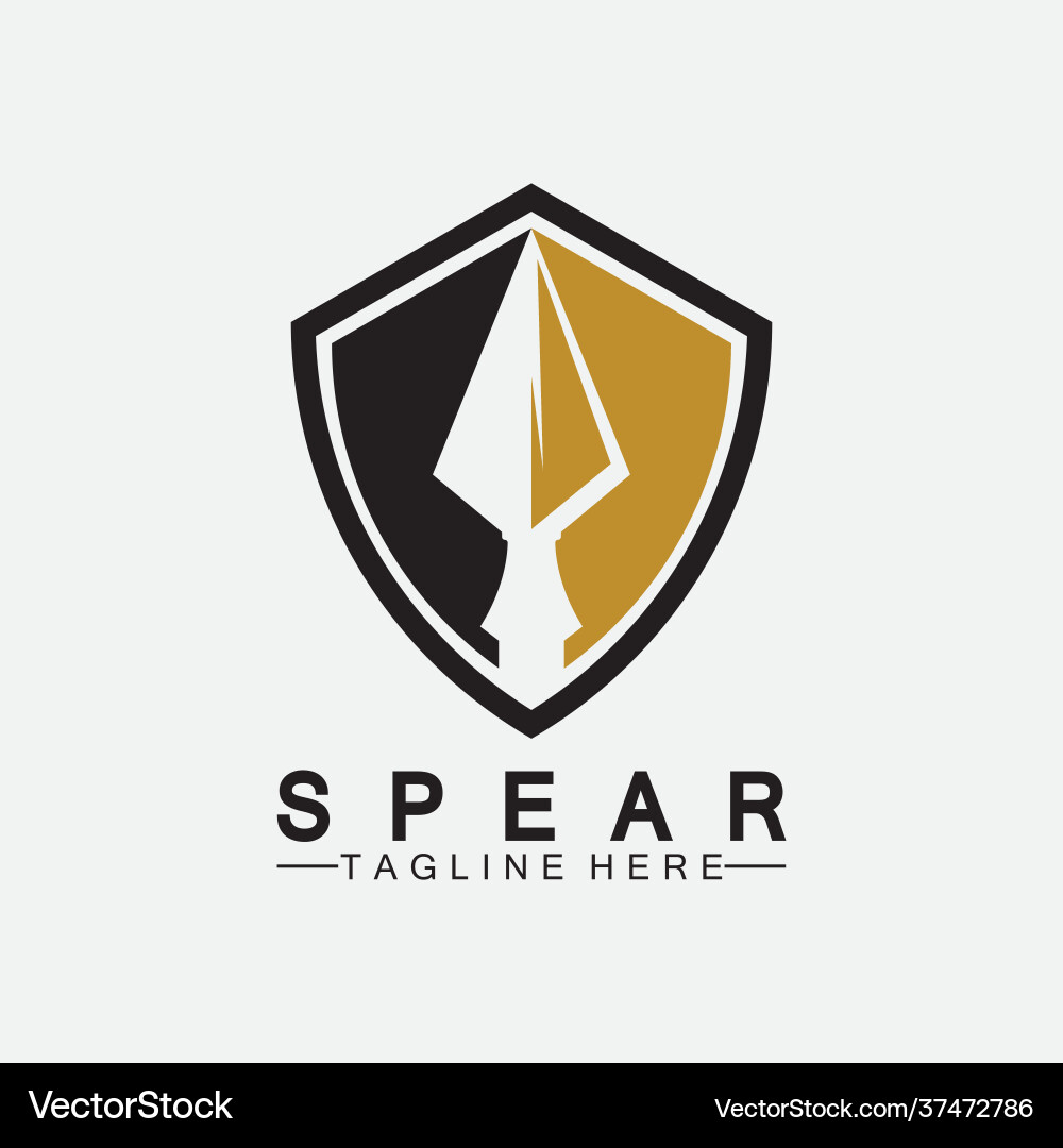 Spear logo icon designhead logo vintage Royalty Free Vector