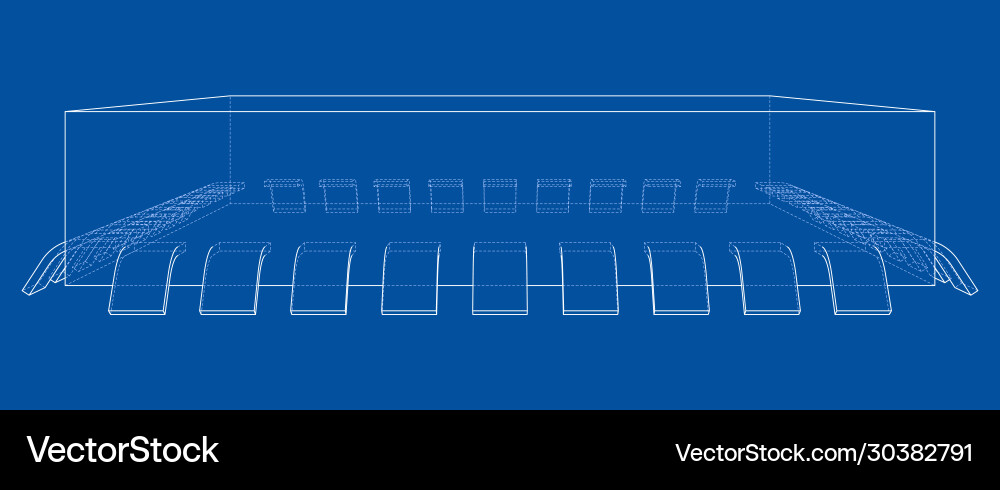 3d microchip rendering Royalty Free Vector Image