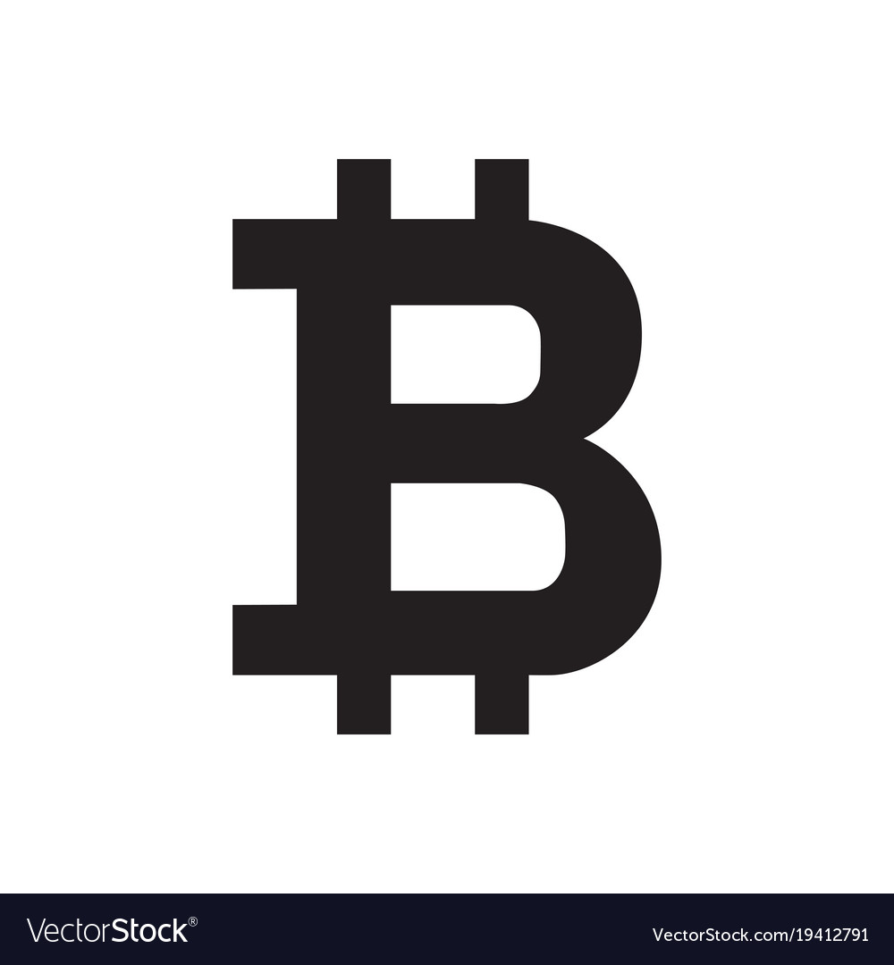 Bitcoin icon isolated Royalty Free Vector Image