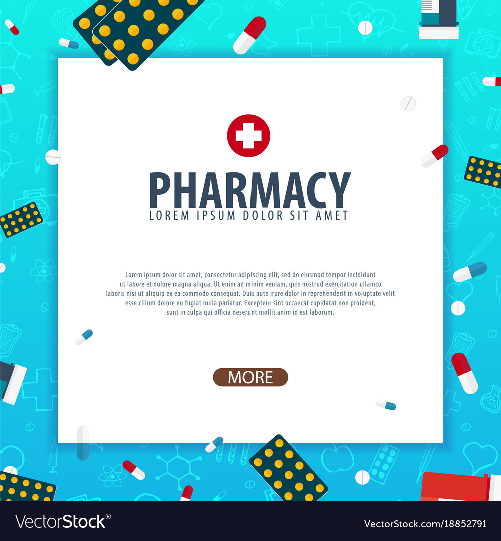 Pharmacy Medical Banner Health Care Royalty Free Vector