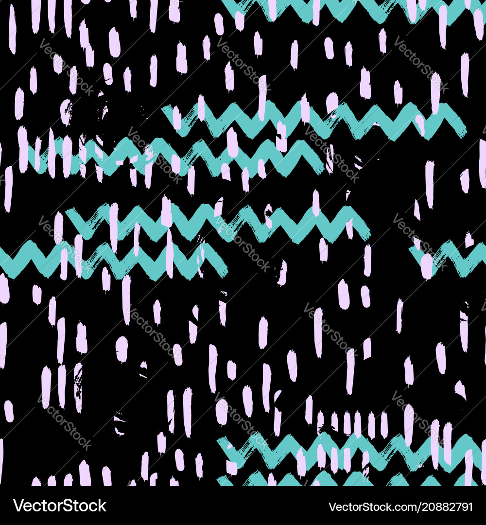 Set hand drawn seamless pattern made Royalty Free Vector