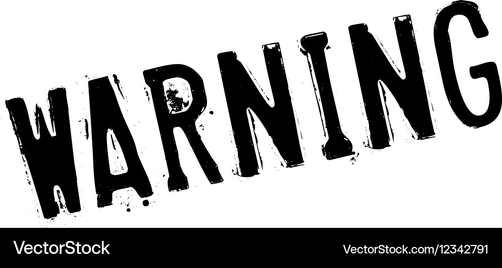 Warning rubber stamp Royalty Free Vector Image