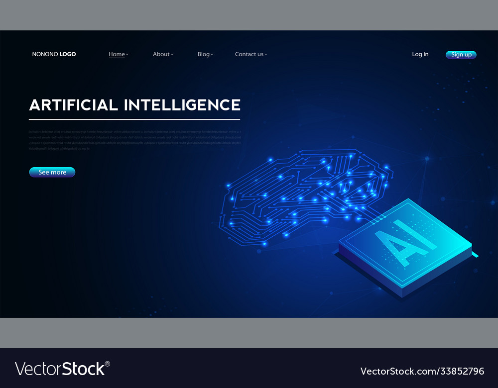 Artificial intelligence machine learning ai data Vector Image