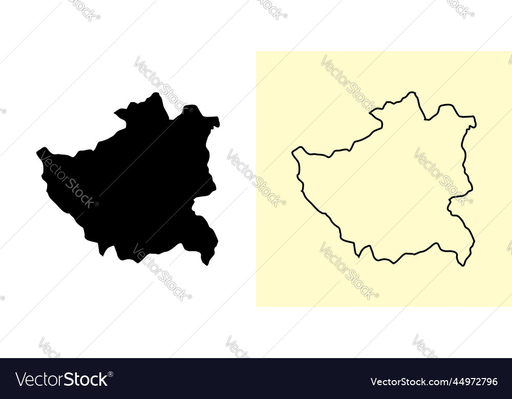 Dib r map albania europe filled and outline map Vector Image