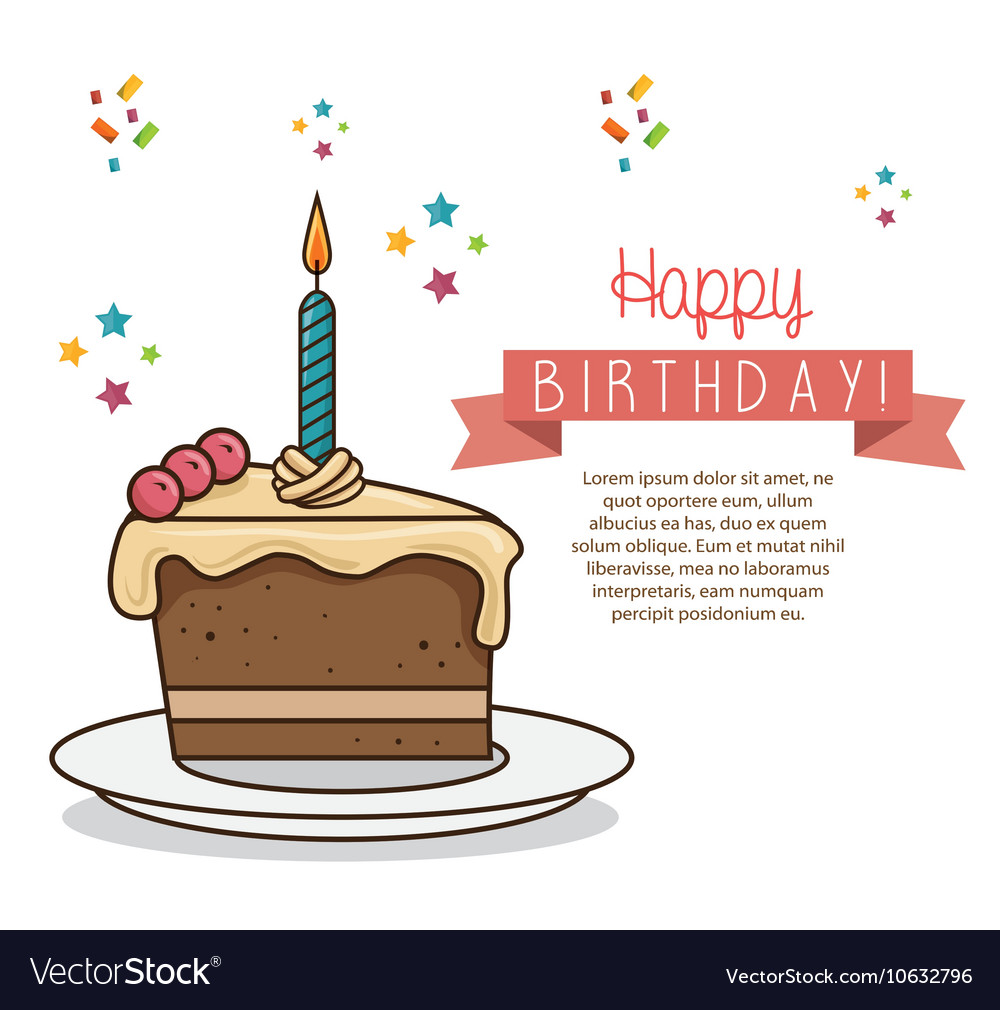 Happy birthday design isolated Royalty Free Vector Image