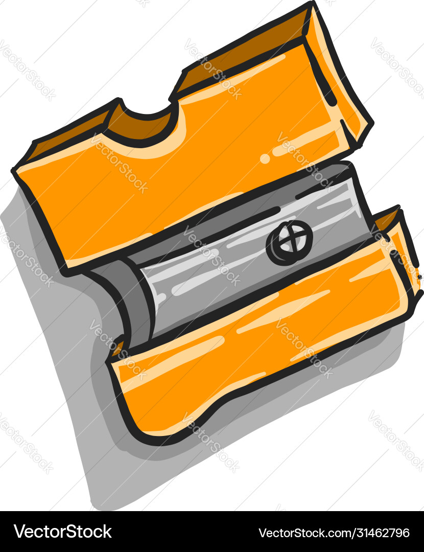 Pencil sharpener on white background Royalty Free Vector
