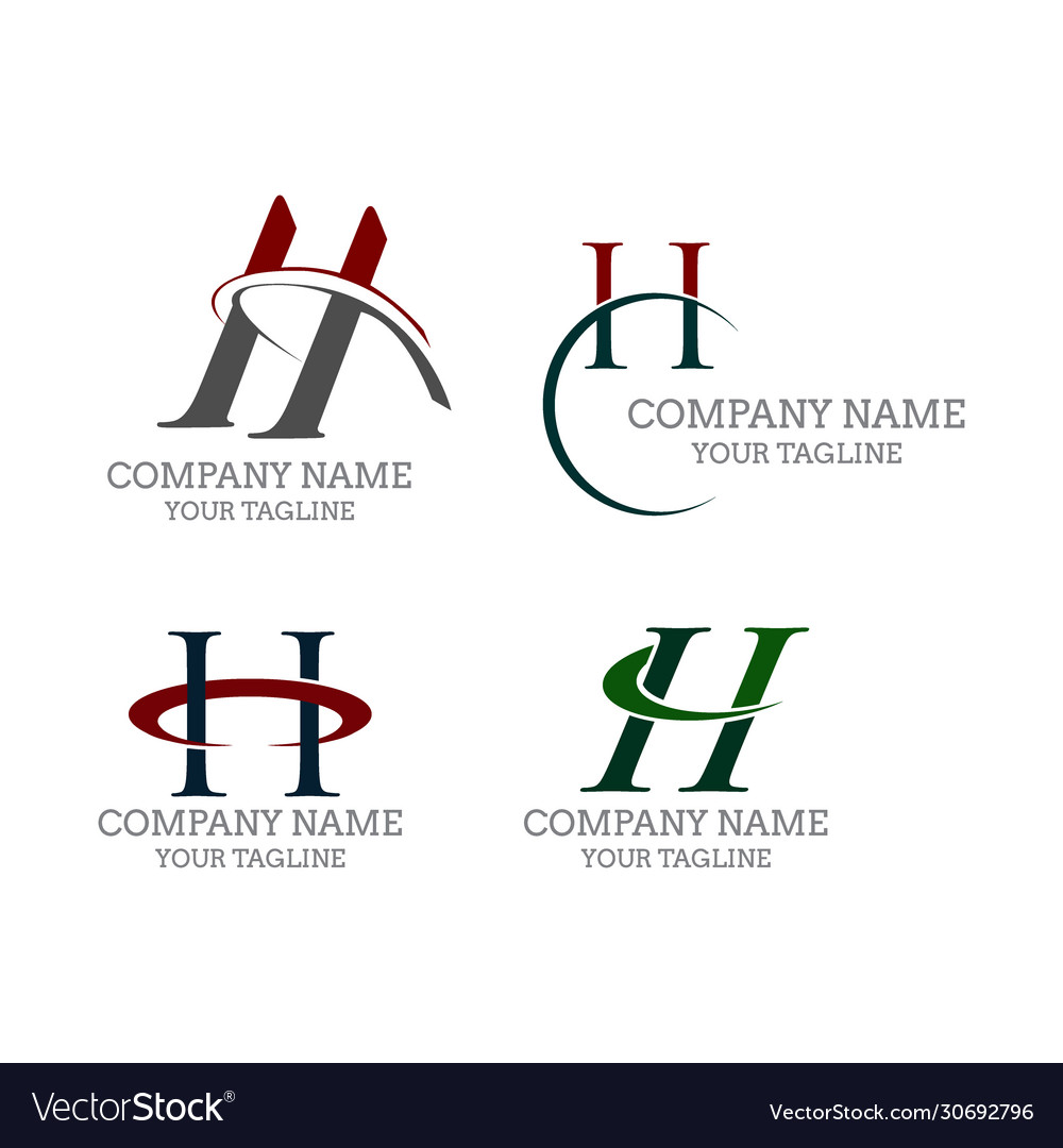 Set letter logo design template elements Vector Image