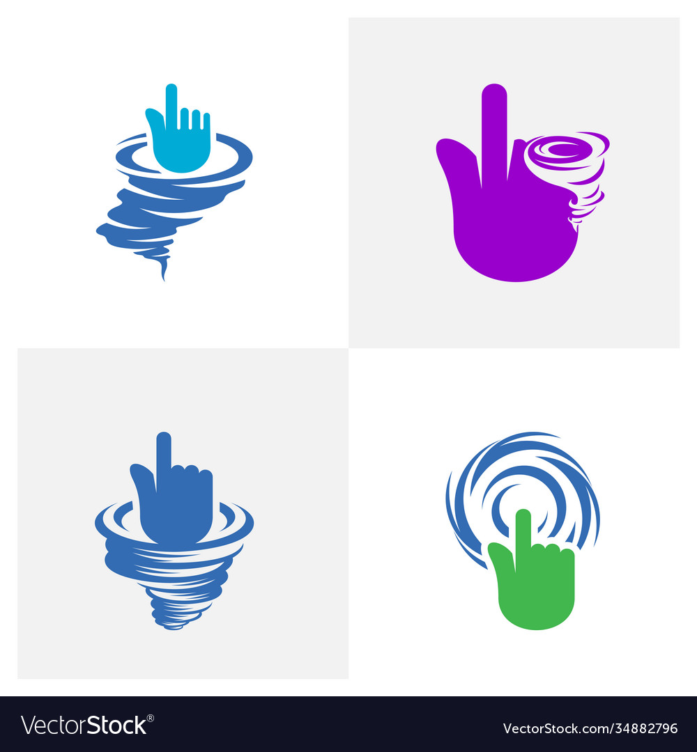 Set tornado logo template creative