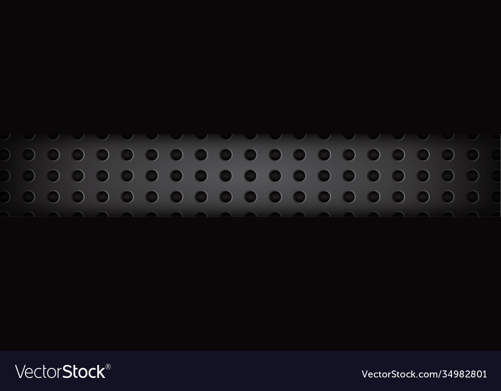 Black perforated background with holes Royalty Free Vector