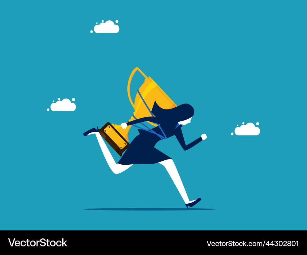 Committed to expertise a businesswoman Royalty Free Vector