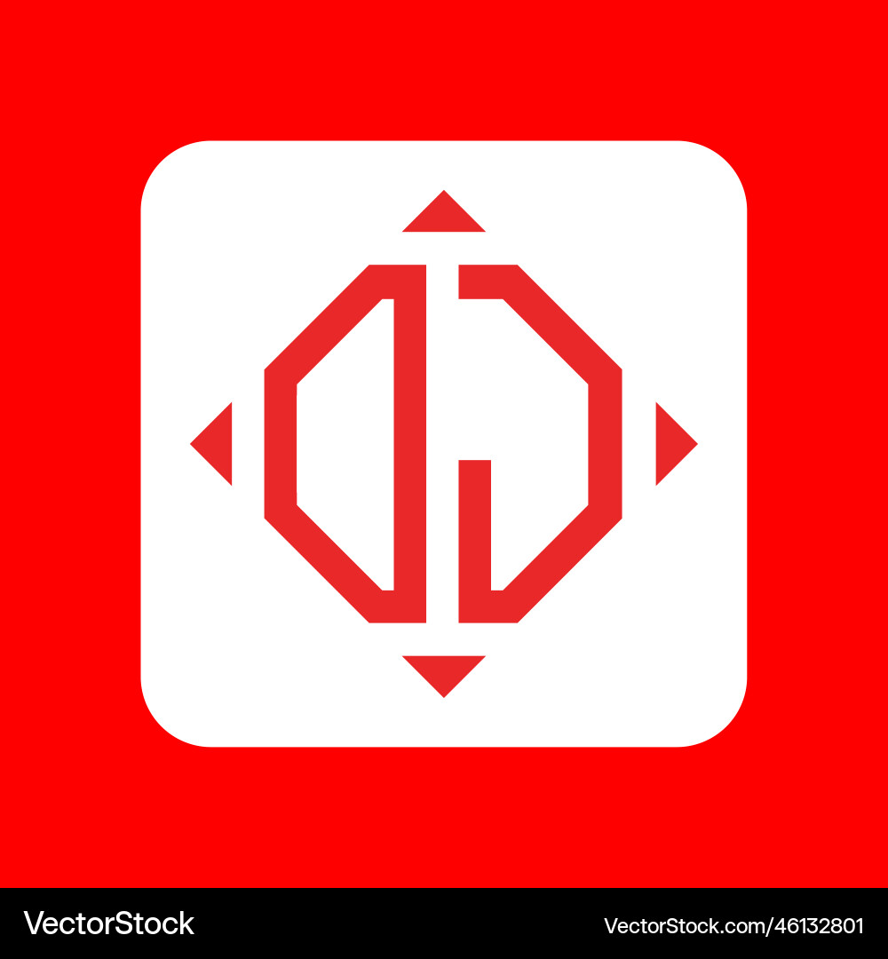 Creative simple initial monogram dj logo designs Vector Image