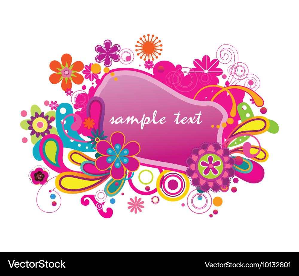 Floral frame Royalty Free Vector Image - VectorStock