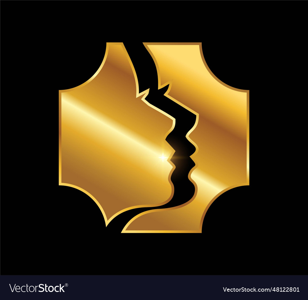 Golden women logo Royalty Free Vector Image - VectorStock