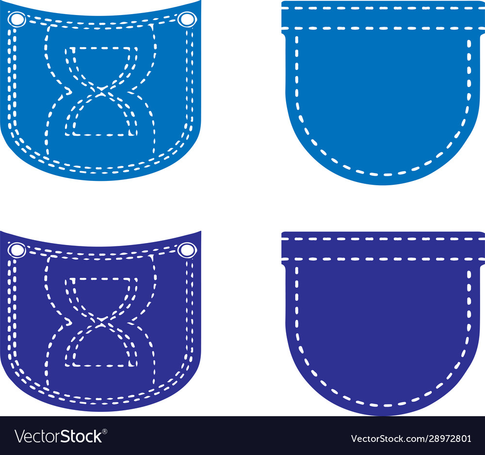 Jean pocket icon isolated on white background