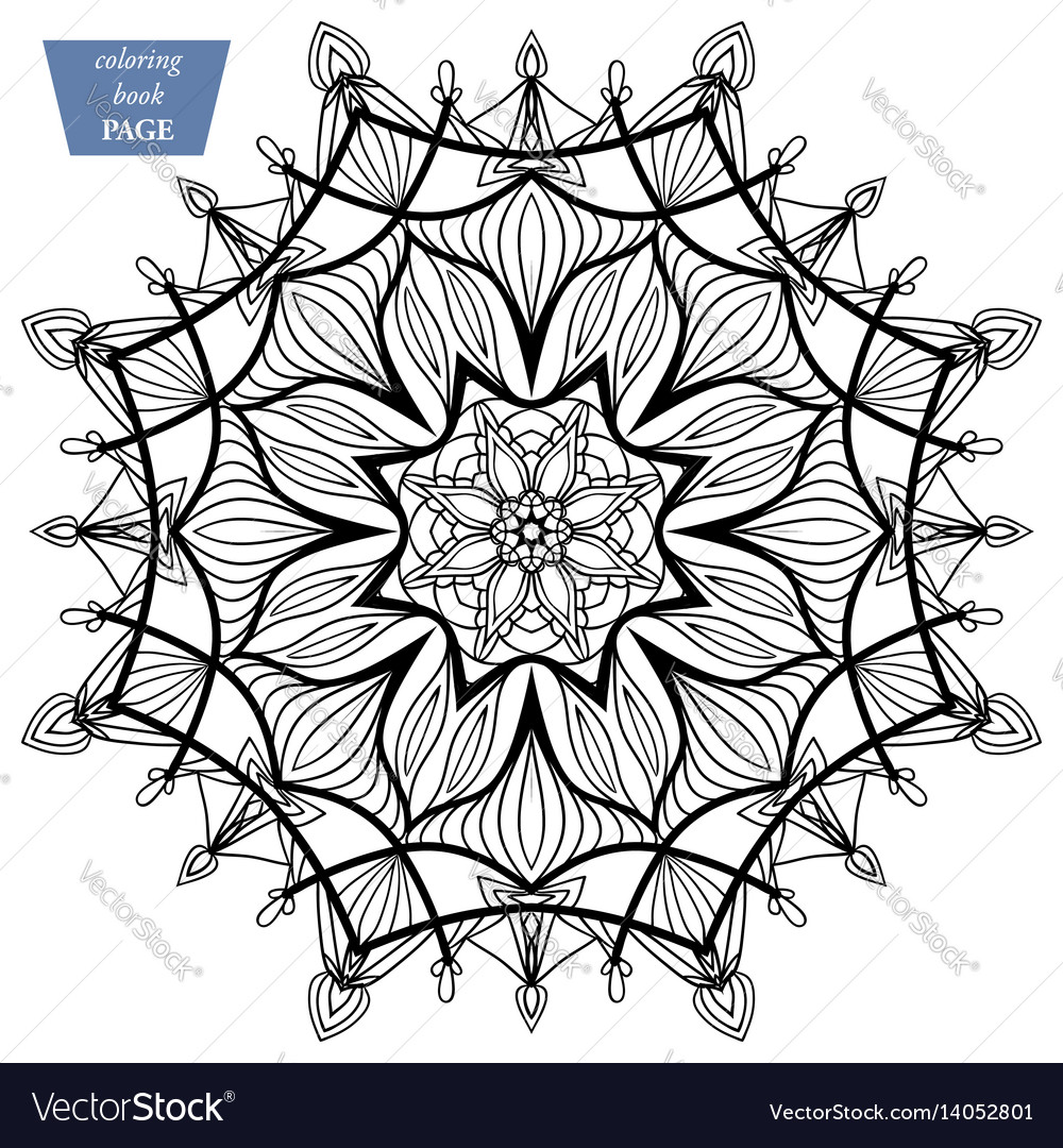 Mandala Coloring Page Vintage Decorative