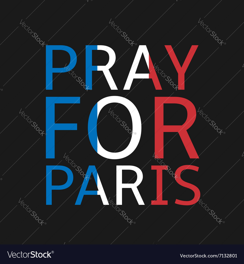 Pray for paris Royalty Free Vector Image - VectorStock