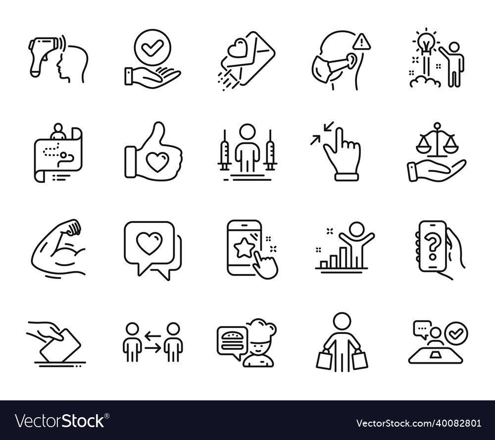 Set of like hand journey path and approved Vector Image