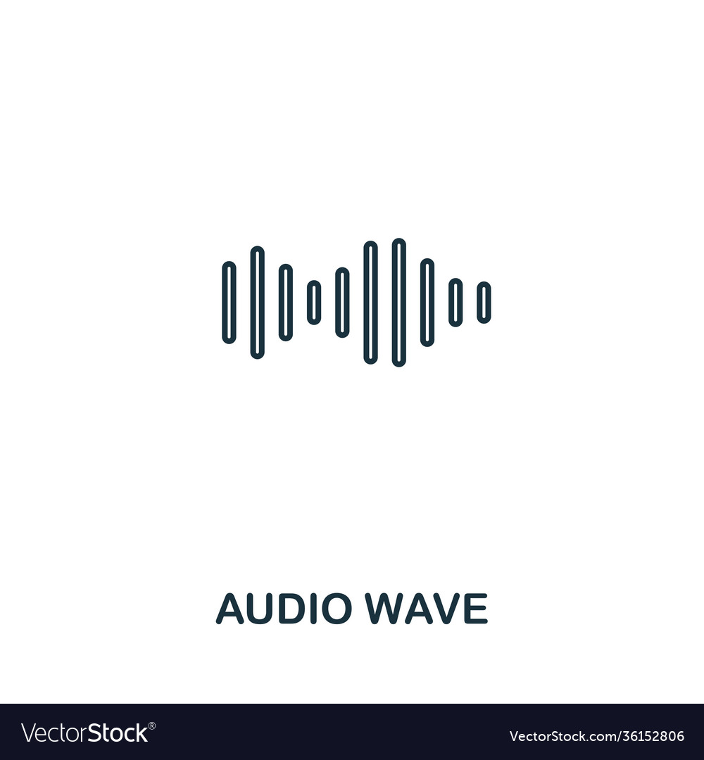 Audio wave creative icon simple element Royalty Free Vector