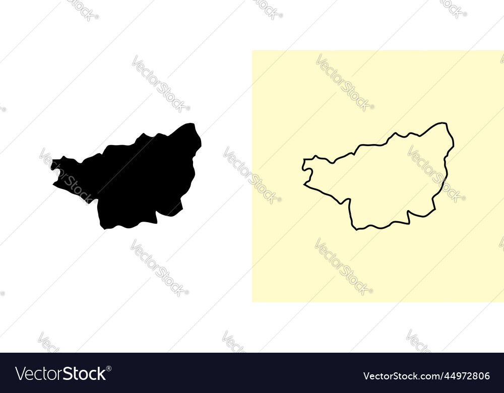 Diyarbakir map turkey asia filled and outline map Vector Image