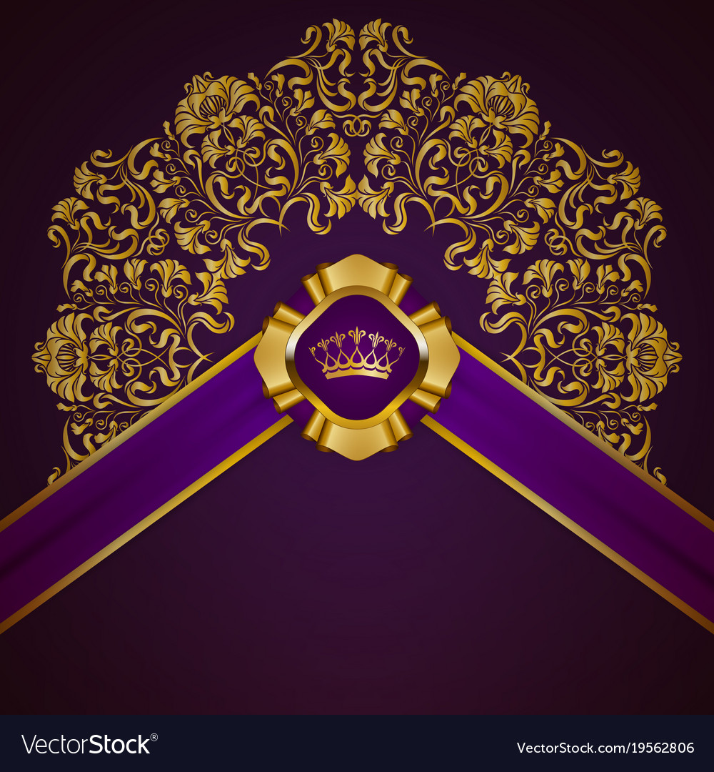 Elegant Golden Frame Banner Royalty Free Vector Image