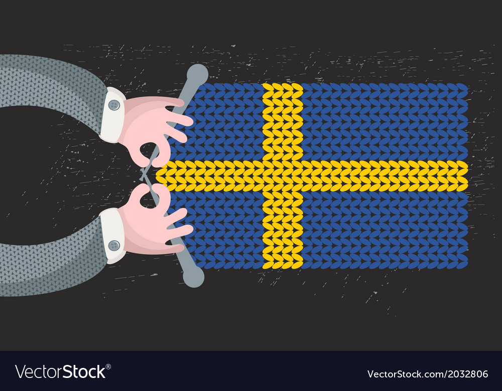 Hand made flag of sweden