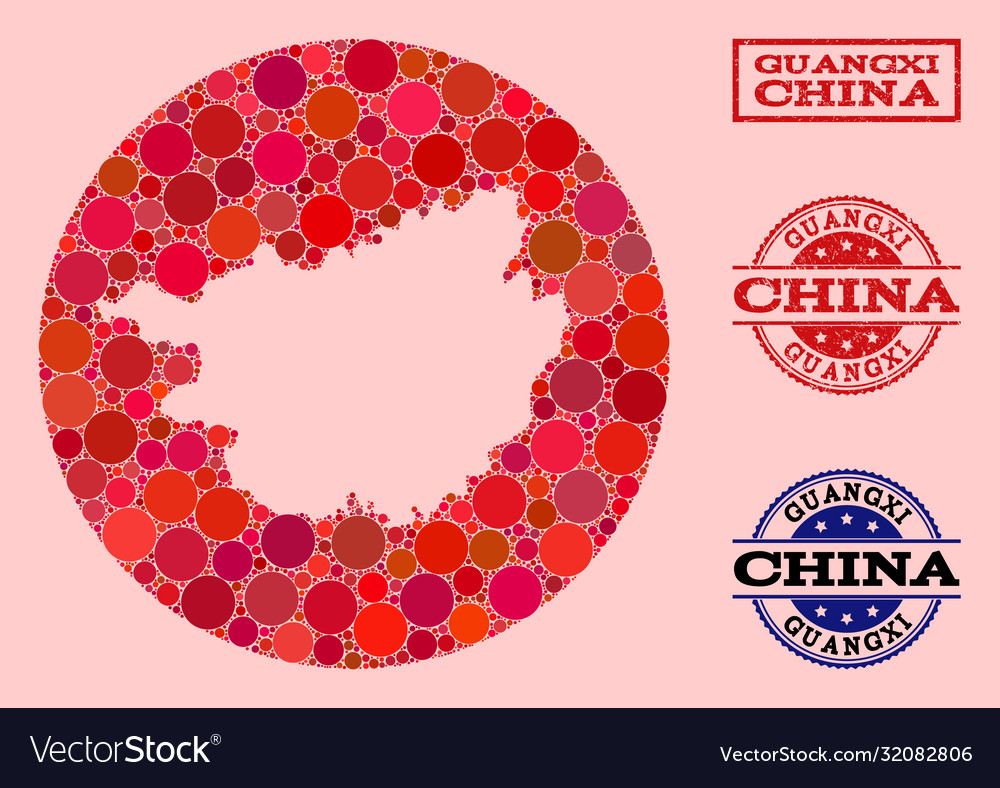 Hole Round Map Guangxi Province Mosaic Royalty Free Vector Hole Round Map Guangxi Province Mosaic Royalty Free Vector