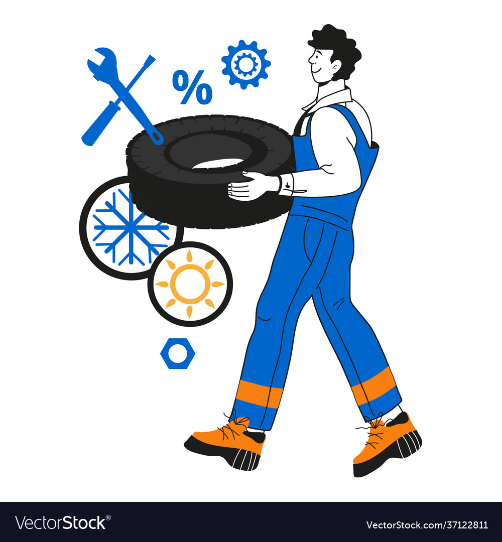 Auto mechanic or car repairman cartoon character Vector Image Auto mechanic or car repairman cartoon character Vector Image