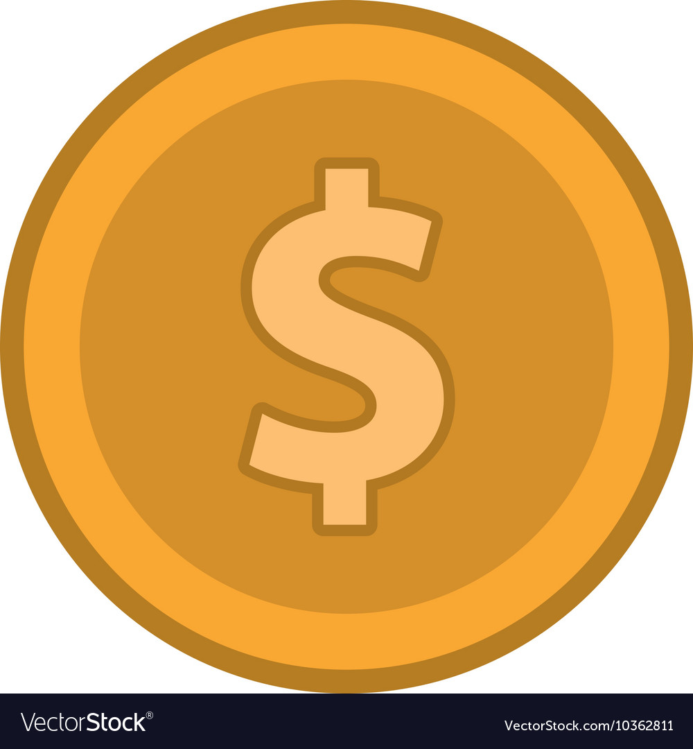 Coin cash money design Royalty Free Vector Image