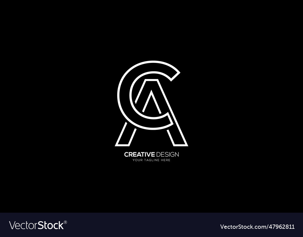 Creative letter c a line art minimal logo