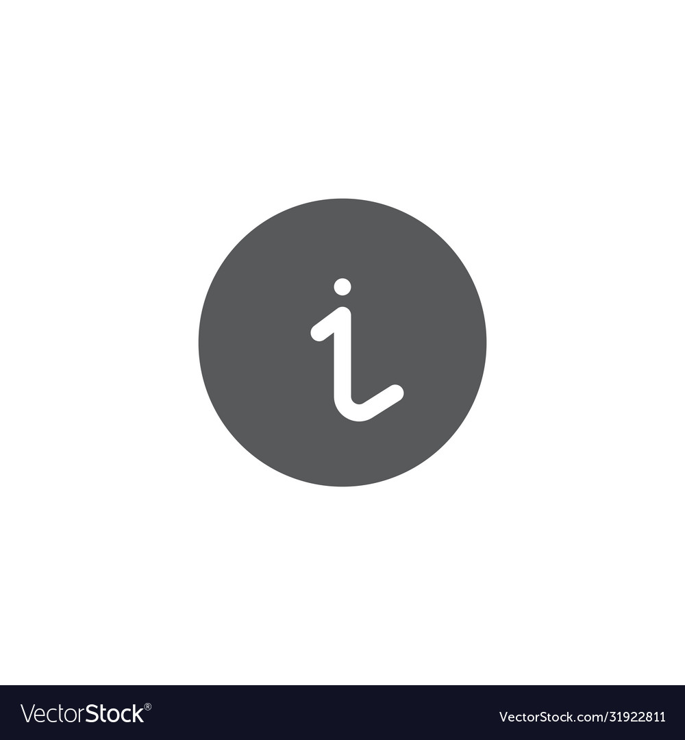 Information icon symbol isolated on white Vector Image