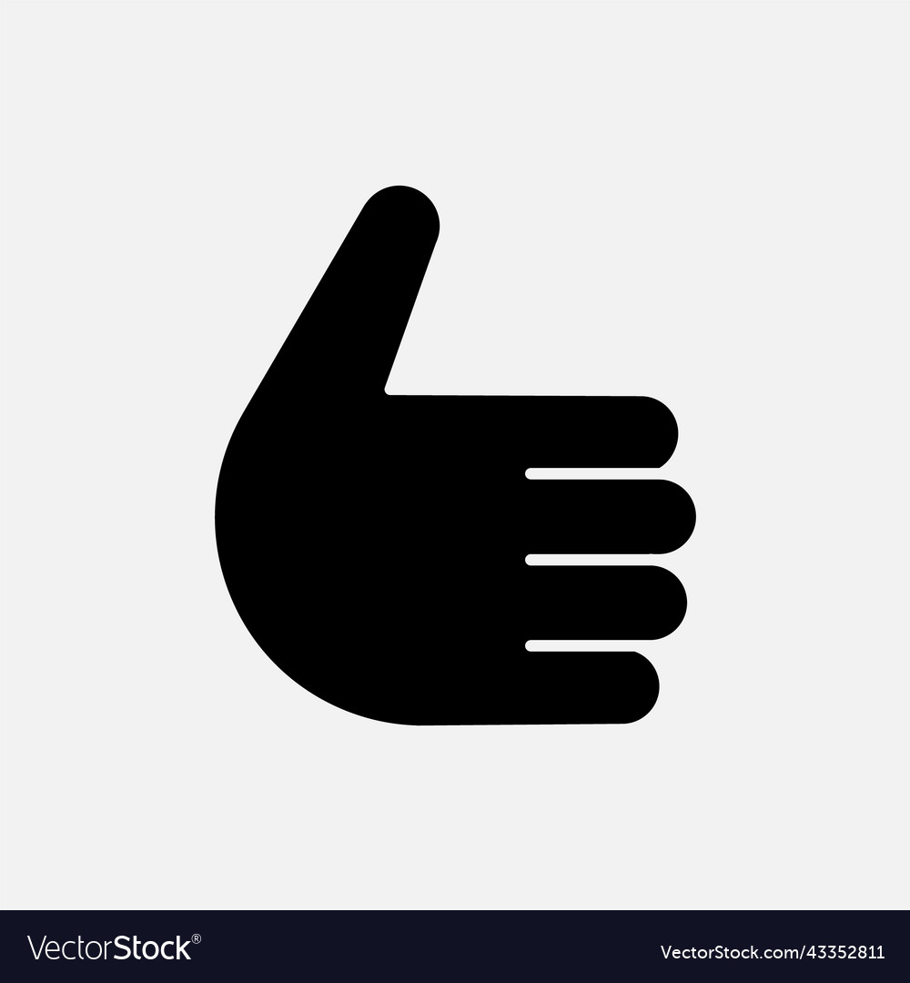 Thumb up black icon symbol web icon vector image Thumb up black icon symbol web icon