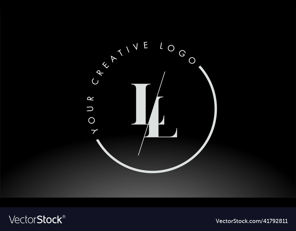 White ll serif logo design mit kreativ